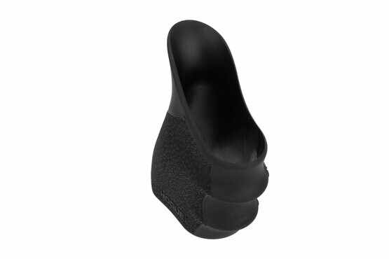 Hogue HandAll Glock 19 beavertail grip sleeve is made from black rubber